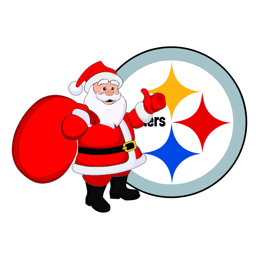 Pittsburgh Steelers Santa Claus Logo iron on paper